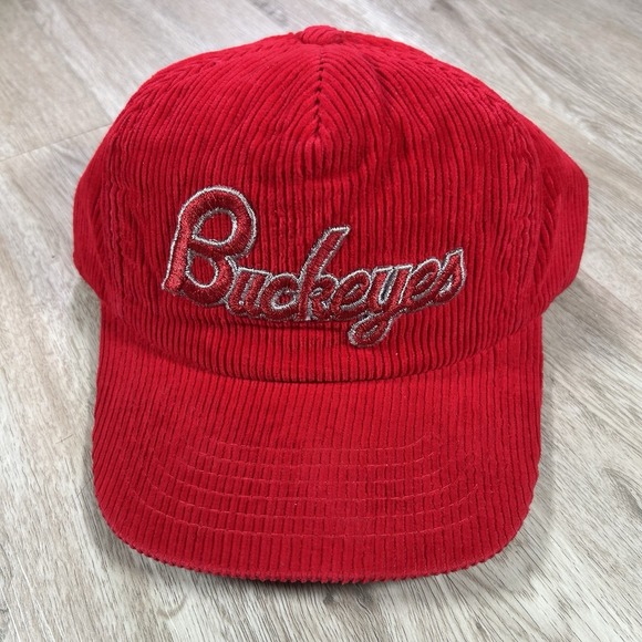 Universal Other - VTG Ohio State Buckeyes Script Snapback Hat College Universal Corduroy Red Cap